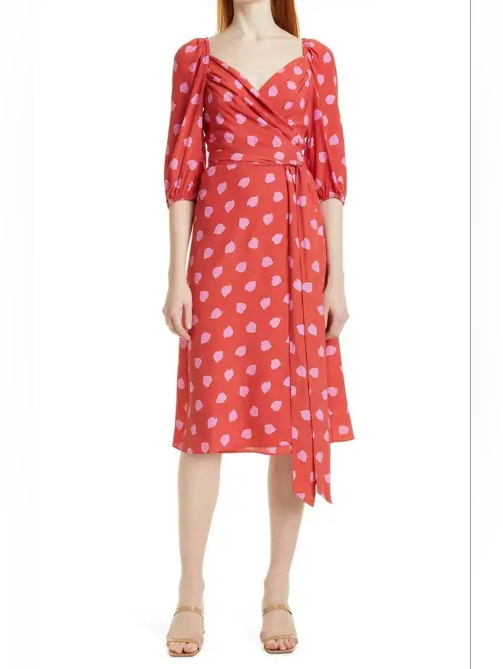 Diane von Furstenberg Battista Petal Print Wrap Dress